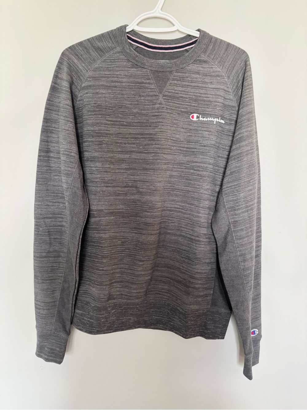 Champion Gray Marled Men’s Crewneck Longsleeve Shirt